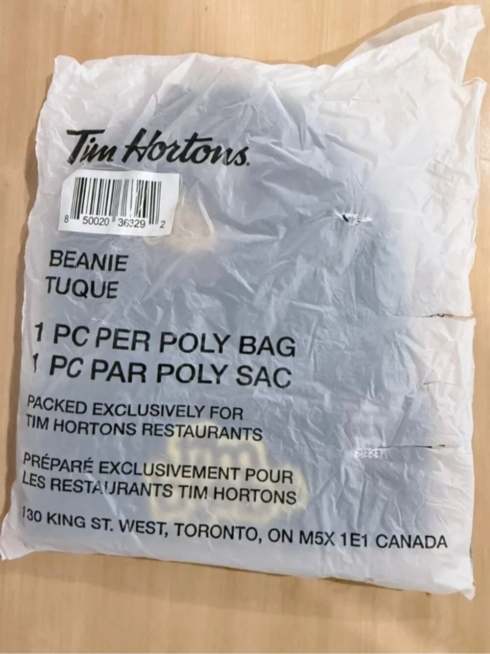 Tim Hortons x Justin Bieber TimsBiebs Beanie Tuque Sealed Limited Edition